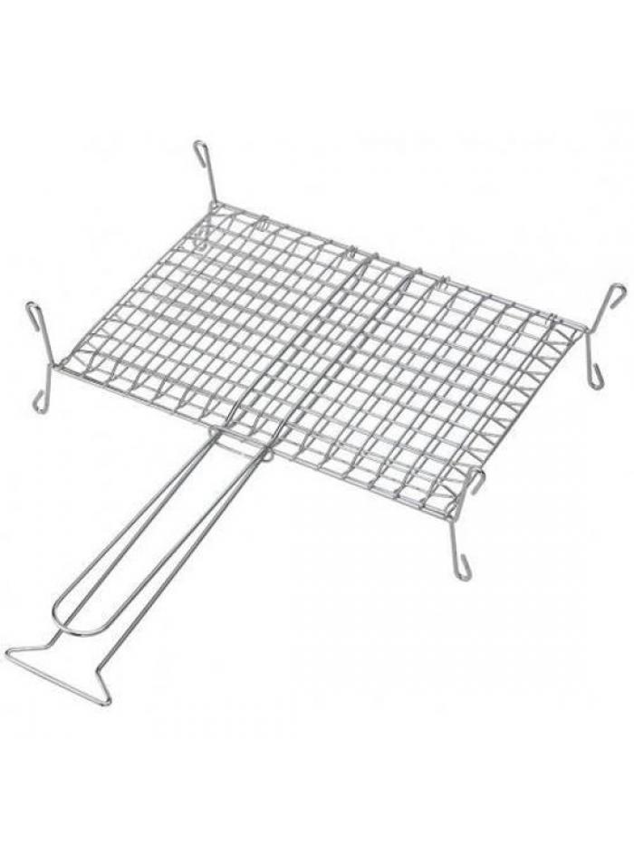 Grille Barbecue Double 50 x 45 cm poignee Pieds cheminee - Divers